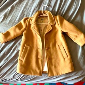 Tan . Pea coat for baby girl size 18m